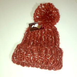 Burnt Orange Red Beanie NWT